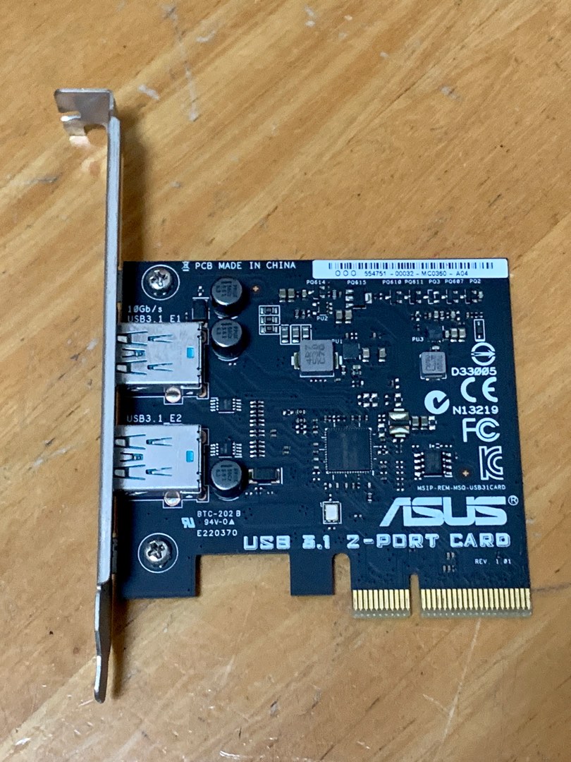 Asus USB 3.1 2Port Card PCIE, Computers & Tech, Parts & Accessories, Computer Parts on Carousell