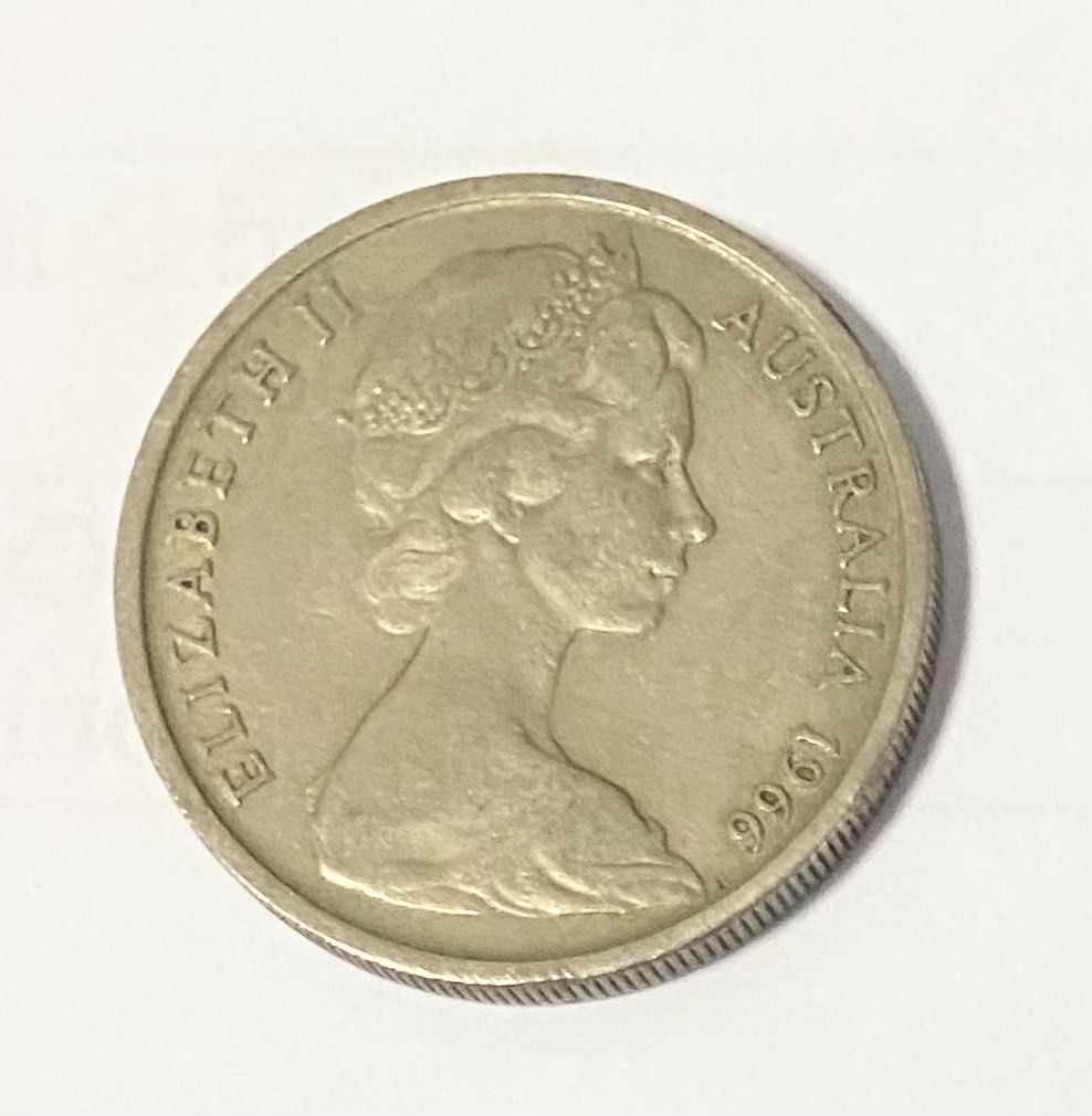 Australia Collectible Old Coin Rare 1966 Ten 10 Cents, Hobbies & Toys