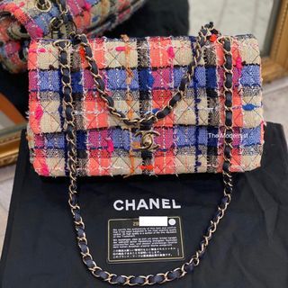 Authentic Chanel Tweed Medium Flap Bag