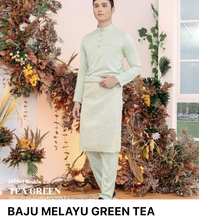BAJU MELAYU GREEN TEA, Men's Fashion, Muslim Wear, Baju Melayu on Carousell