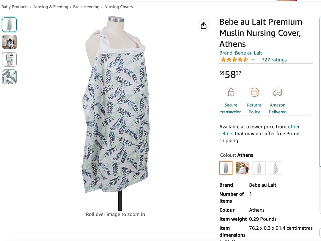 Bebe Au Lait Nursing Cover, Babies & Kids, Nursing & Feeding