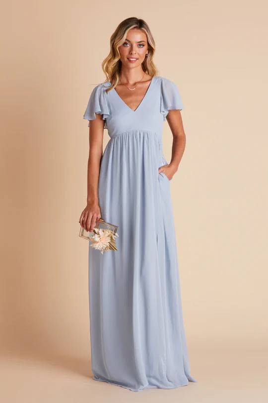 dusty blue dress singapore Light Dusty Blue Bridesmaid Dresses