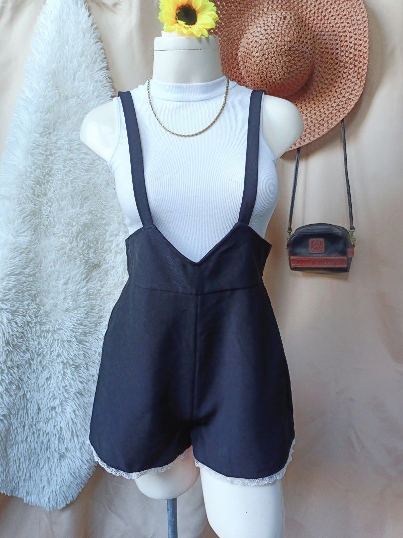 Black jumper shorts Women s Fashion Dresses Sets Rompers on