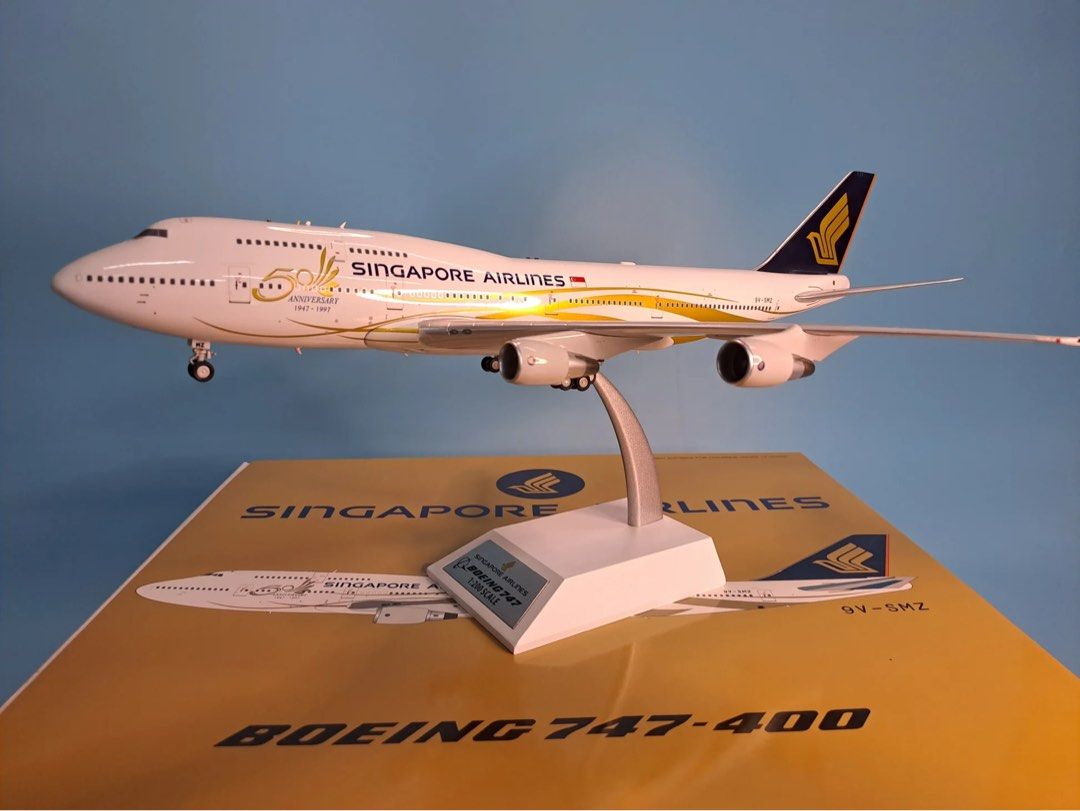 現貨B-Model 1/200新加坡航空波音747-400 50周年彩繪機(9V-SMZ), 興趣