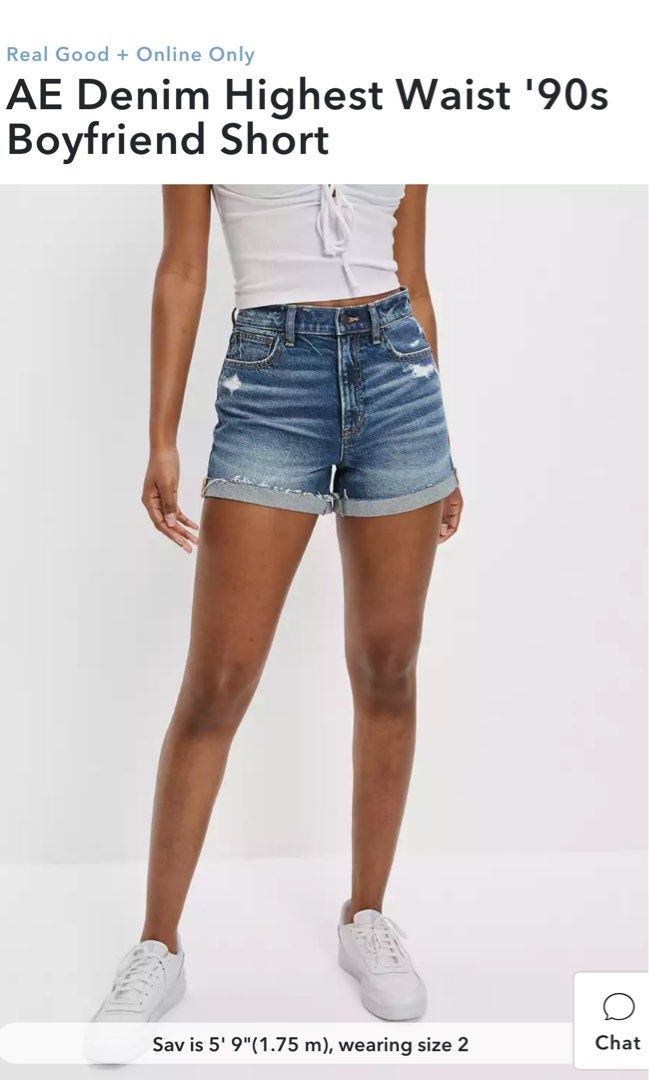 BNWT American Eagle 90s Boyfriend Shorts (Category: Shorts) located in Cebu City. Submitted by lavitify (Listing ID 1221685962, Image 2). Description: ~ brand new still with tag on! bought at the official AE retail store ~ Original price at retail was 1900 ~ refer to description and size posted above .
