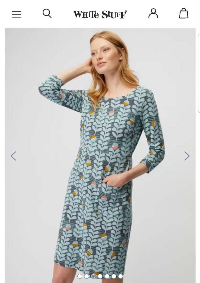 BNWT Whitestuff white stuff Longsleeve Holland Printed Dress in Algae Women s Fashion Dresses Sets Dresses on Carousell
