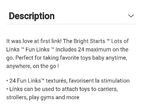Bright Starts Lots Of Links Ring Toys Babies Kids Infant