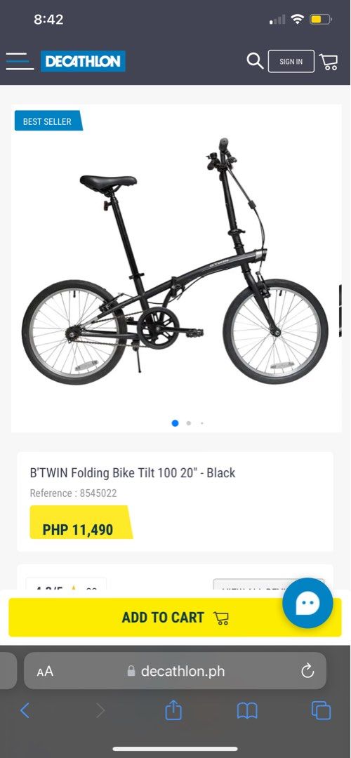 Tilt 100 20 folding bike deals