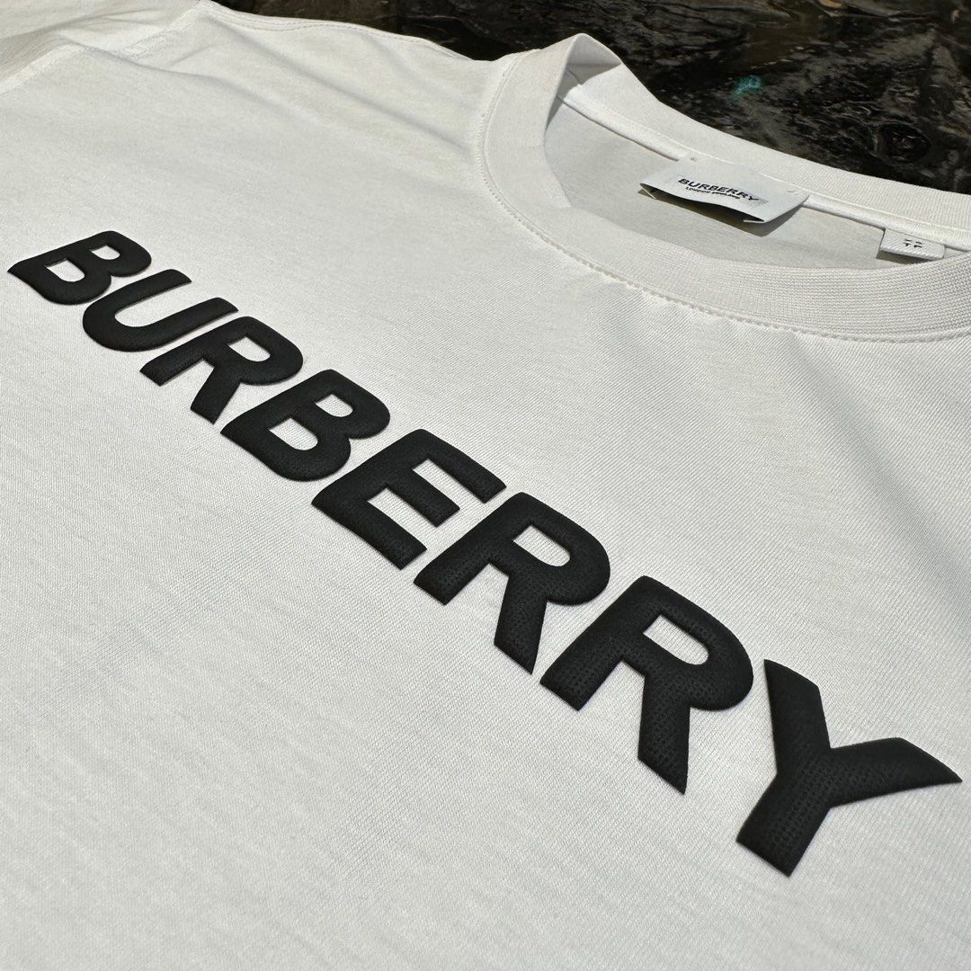 Burberry Logo White T-Shirt, Men's Fashion, Tops & Sets, Tshirts & Polo  Shirts on Carousell