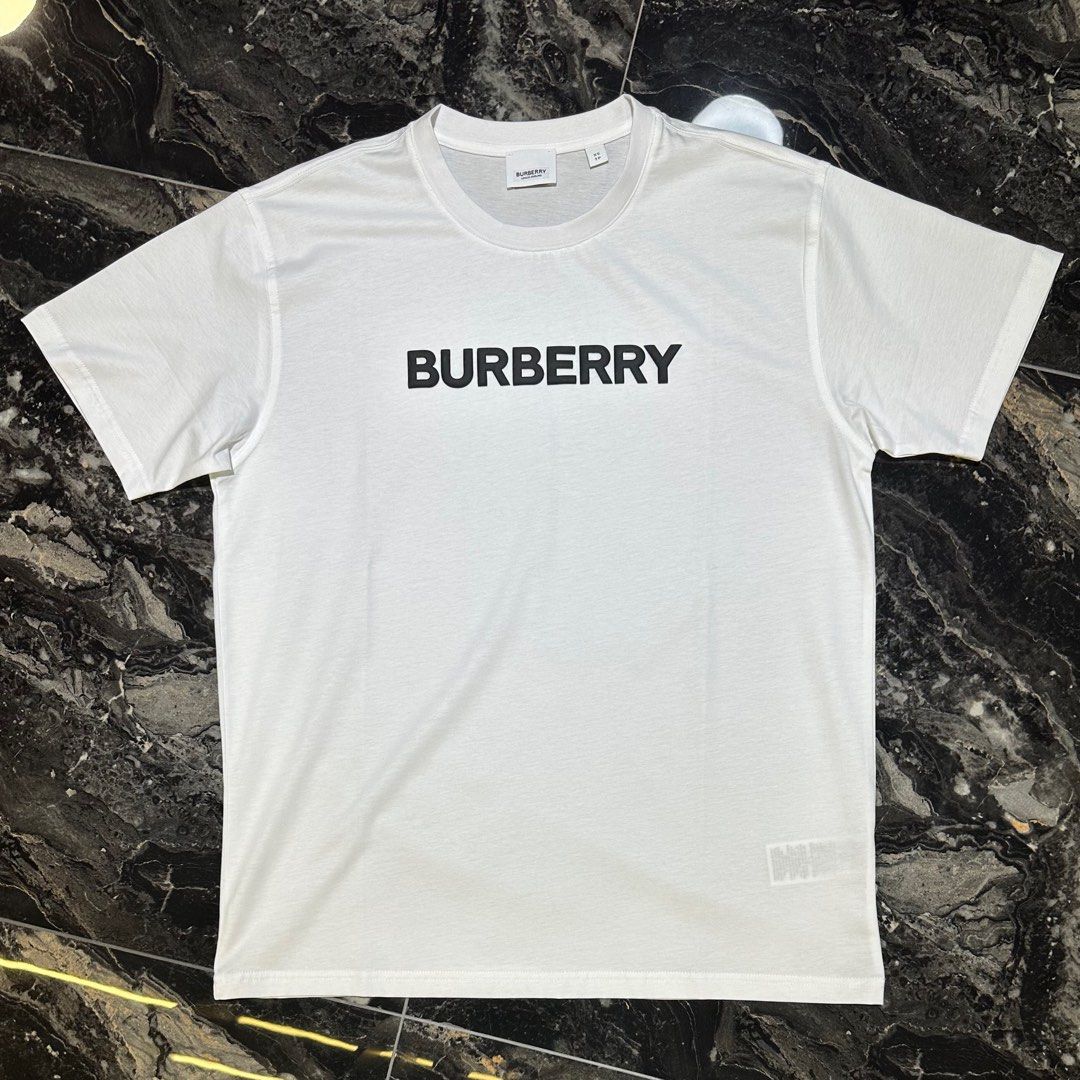 Burberry Logo White T-Shirt, Men's Fashion, Tops & Sets, Tshirts & Polo  Shirts on Carousell