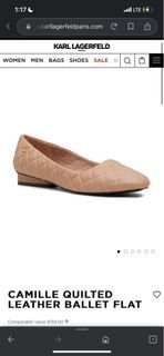 Camille quilted leather ballet flats Karl Lagerfeld