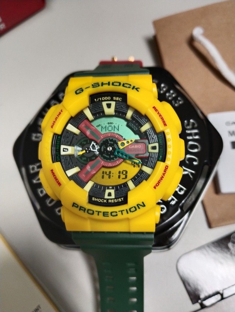 G shock outlet yellow green