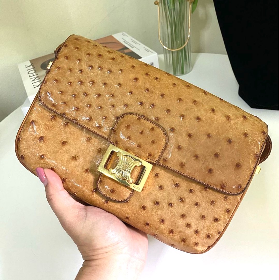 Vintage ostrich purse discount