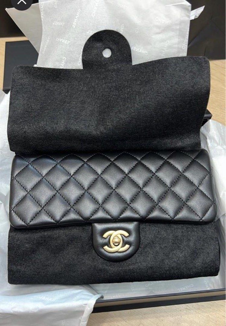 Chanel 23S Flap 23Cm with camellia Pearl crush Luxury Bags