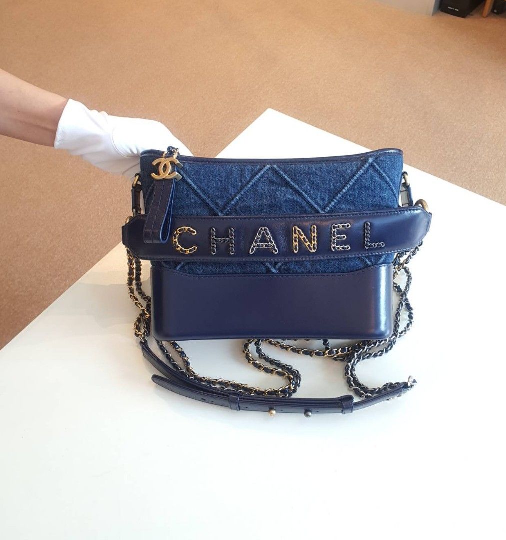 Authentic Chanel Small Gabrielle Hobo Bag Denim Blue, Luxury, Bags &  Wallets on Carousell