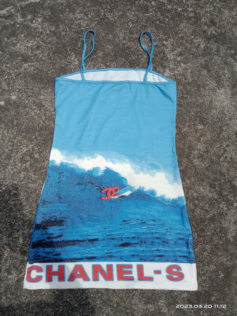 Chanel surf print mini dress