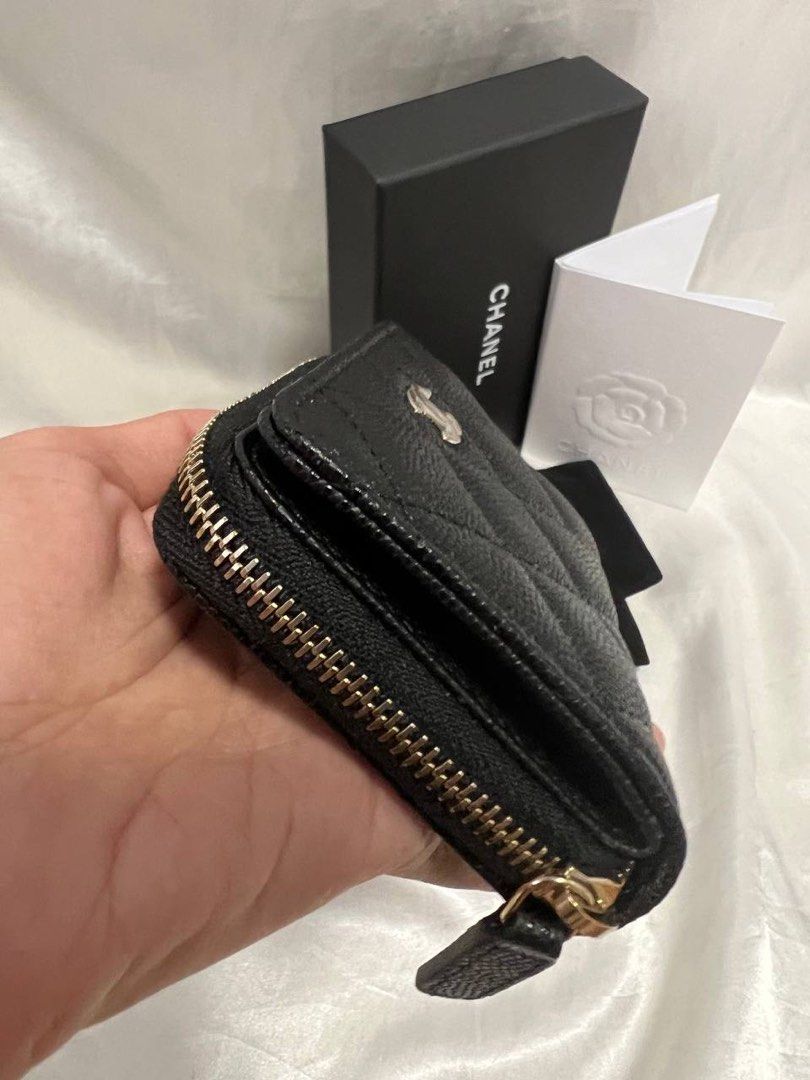 Chanel zipped pouch card holder flap bag, Luxury, Bags & Wallets on  Carousell