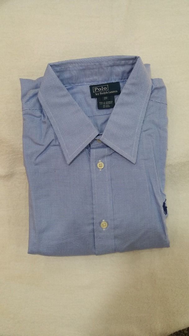 CLEARANCE* ( 50) RALPH LAUREN 100% Authentic LS Shirt ~ Brand New (BIG  BOY's XL equivalent to Men's S /M), Men's Fashion, Activewear on Carousell