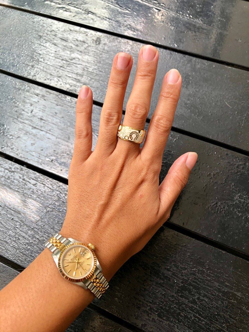 Coach gold ring hot sale