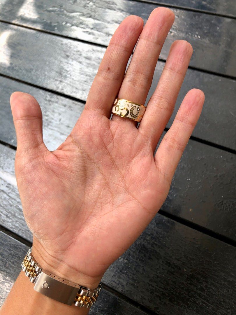 Coach cheap gold ring