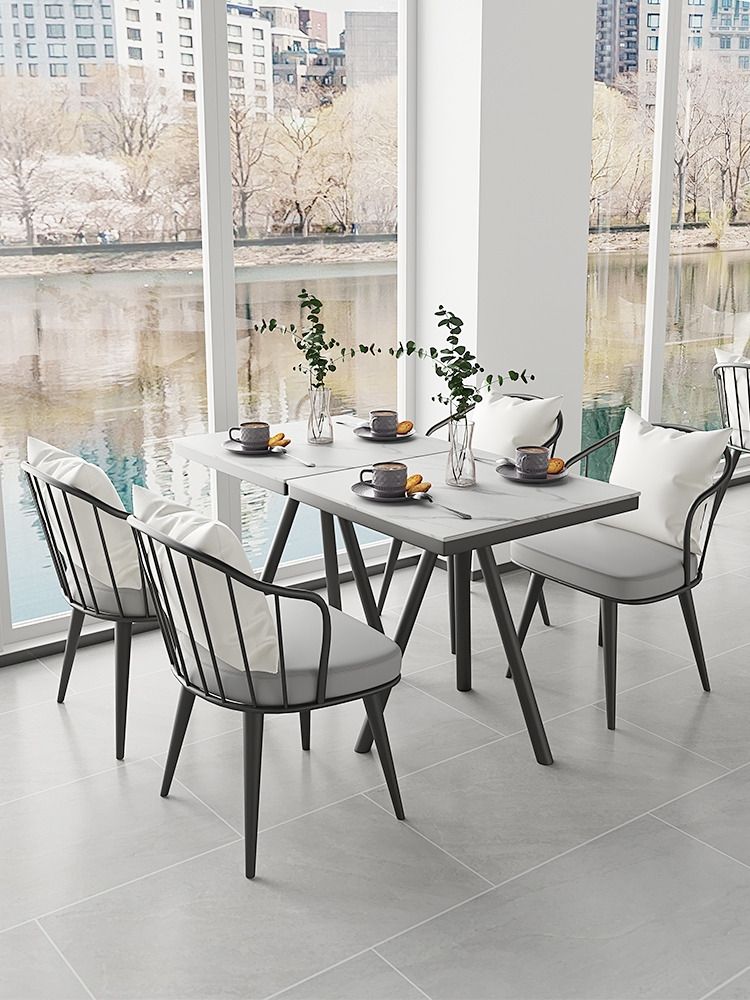 COLDSTONE Modern Slate Dining Table, Furniture & Home Living, Furniture ...