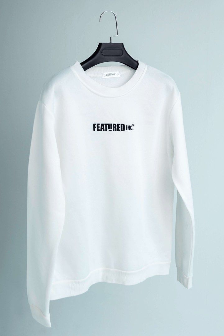 White cotton pullover store sweater