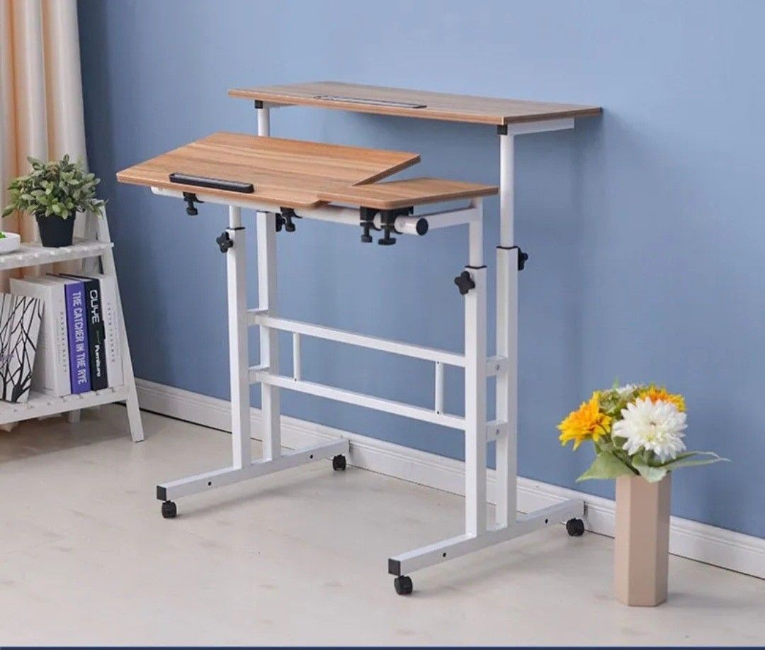 Computer Handle Table Computer table with tilltable keyboard rest and adjustable height ...