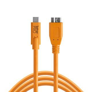 CUC3315-ORG TetherPro USB-C to USB 3.0 Micro-B Cable, 15' Length, High-Visibility Orange