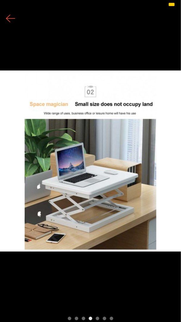 Desk riser (Category: Other Home Furniture) located in Cyberjaya. Submitted by shsna (Listing ID 1221698121, Image 2). Description: Desk riser adjustable heights Bought from shopee Sturdy material Must collect in cyberjaya or nearby.