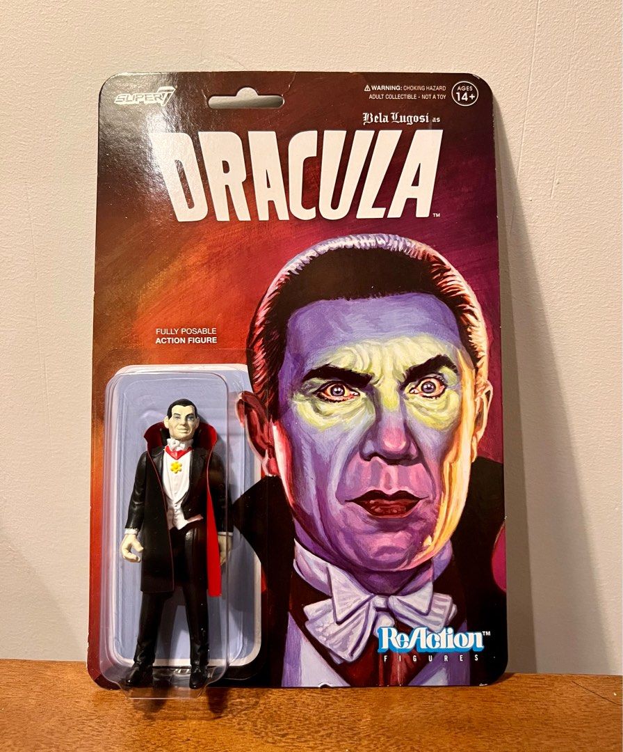 Dracula Action Figure Super7 (Category: Figurines & Statues) located in Taguig. Submitted by ManMen (Listing ID 1221801881, Image 1). Description: BNEW Sealed Dracula Action figure 3.75 in GCASH.