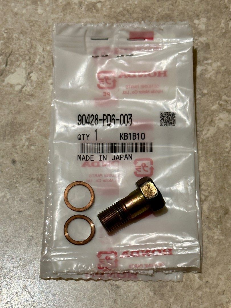 EK4 Fuel Pulsation Damper Assy & Sealing Bolt 12mm, Car Accessories