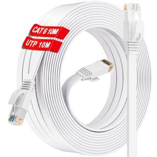 Ethernet Cable 10m, CAT.6 33ft Network Cable (RJ45) | High Speed 10/100/1000Mbit/s | Patch cable | UTP | Compatible with CAT.5 / CAT.5e / CAT.7 |