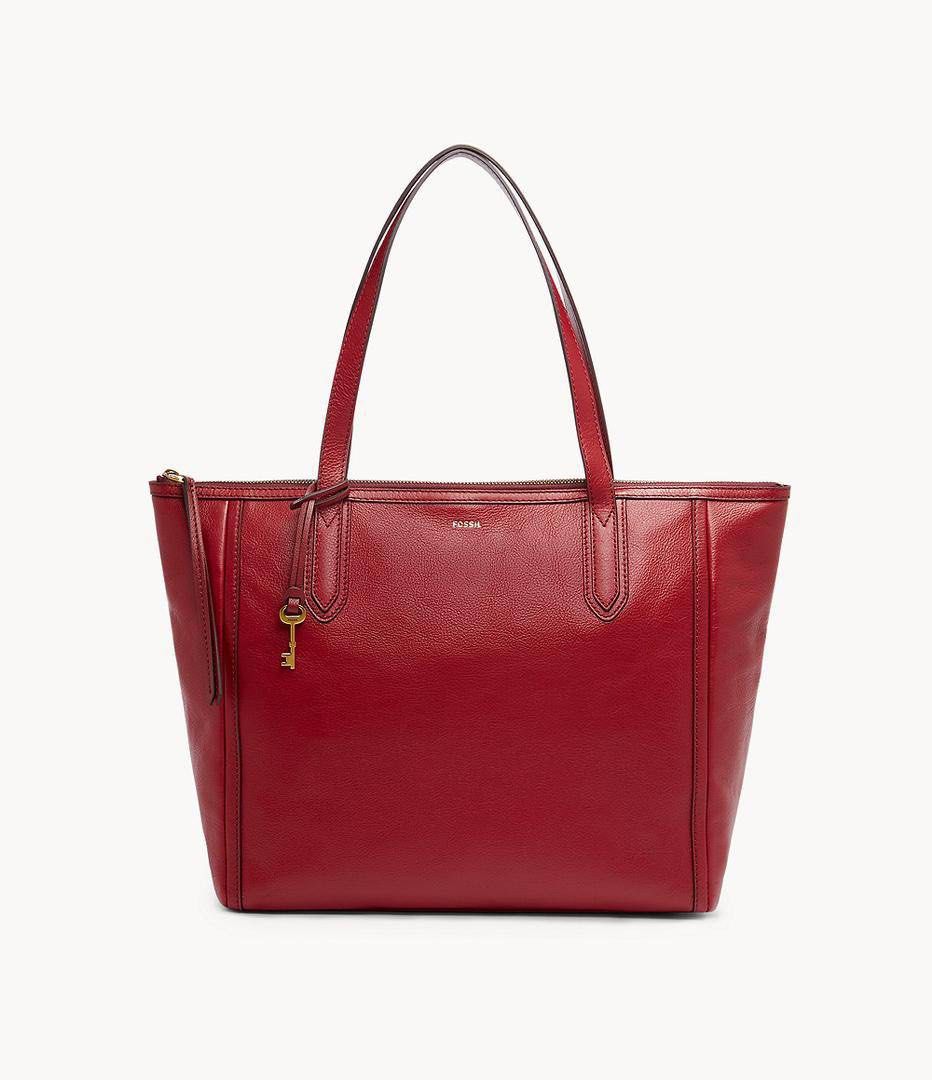 Fossil Sydney Tote in Red Women s Fashion Bags Wallets Tote Bags on Carousell