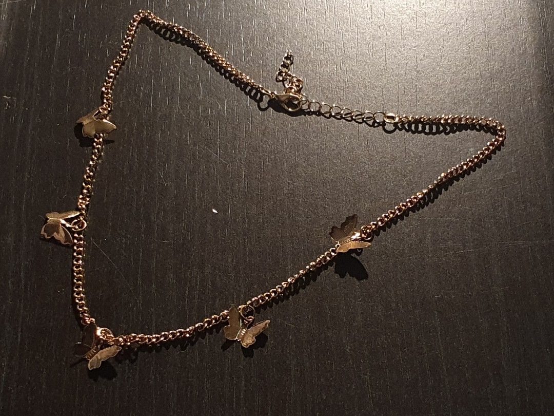 Gold hotsell butterfly choker