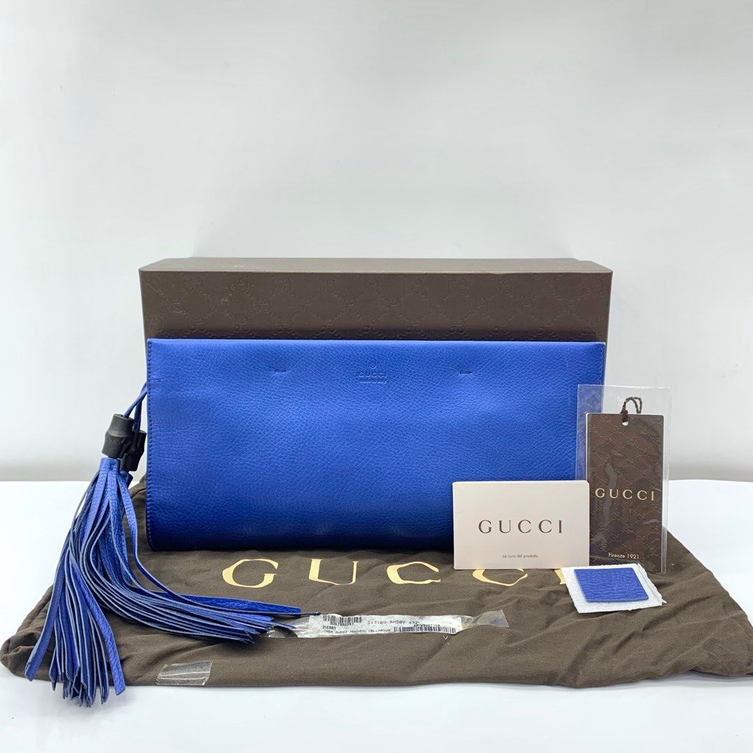 Gucci blue clutch hotsell