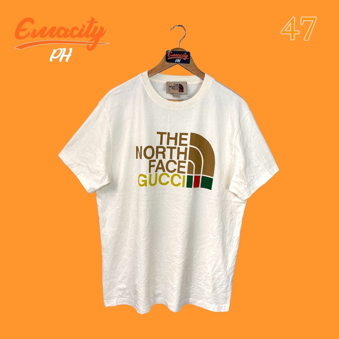 GUCCI X TNF TSHIRT, Luxury, Apparel on Carousell