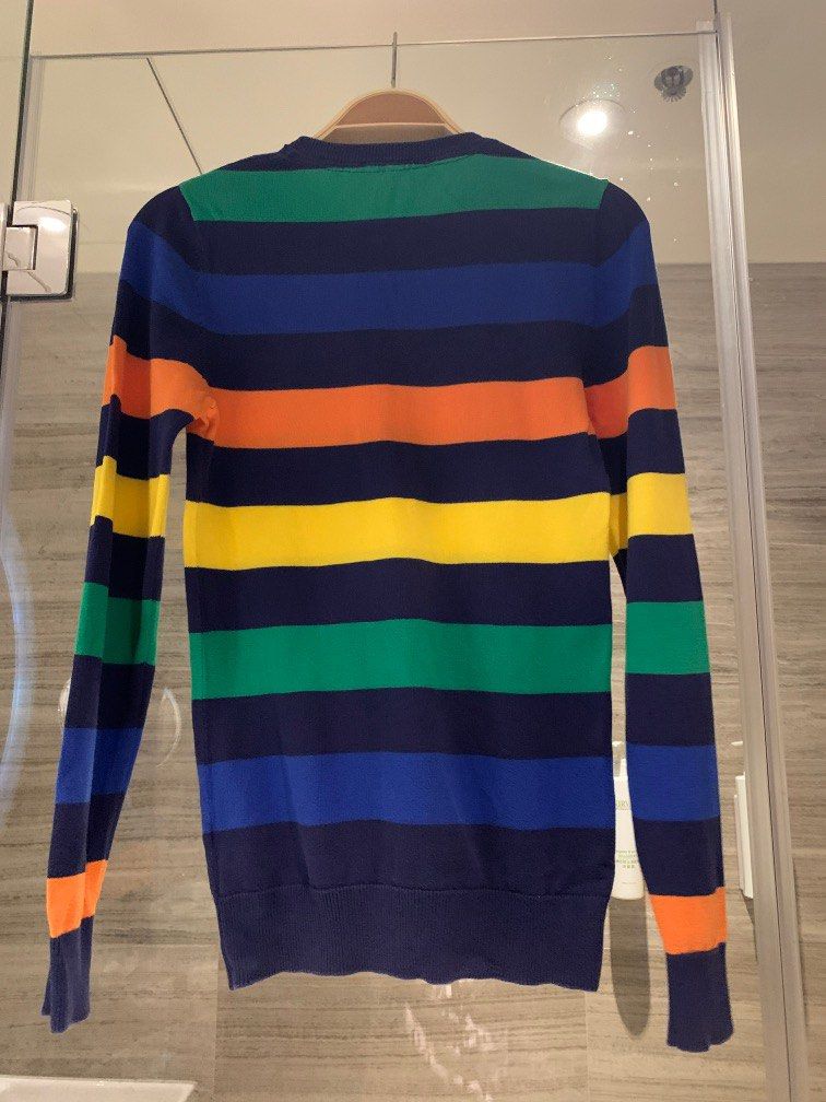 H M Rainbow Striped Long sweater XS Women s Fashion Coats