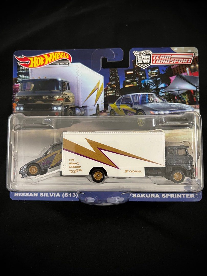 Hot Wheels Premium Team Transport Nissan Silvia S13 Sakura Sprinter Hobbies And Toys Toys