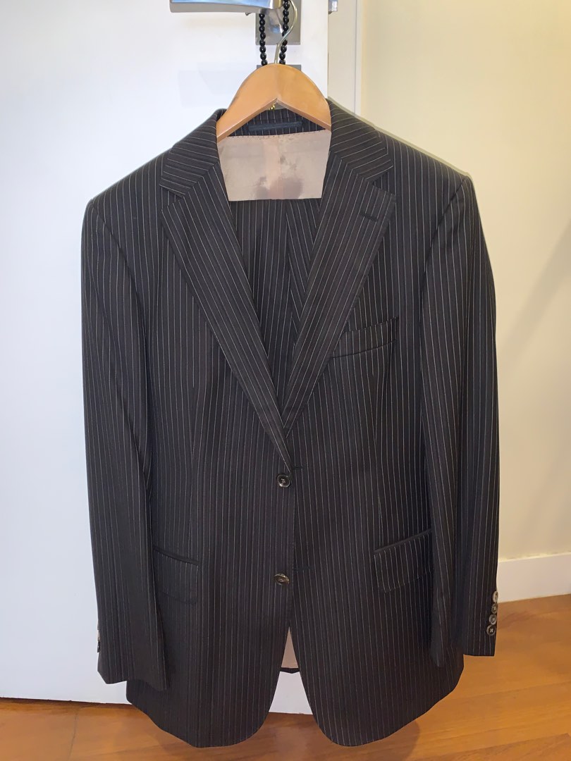 Hugo Boss Pinstripe Suit, Men's Fashion, Coats, Jackets and Outerwear