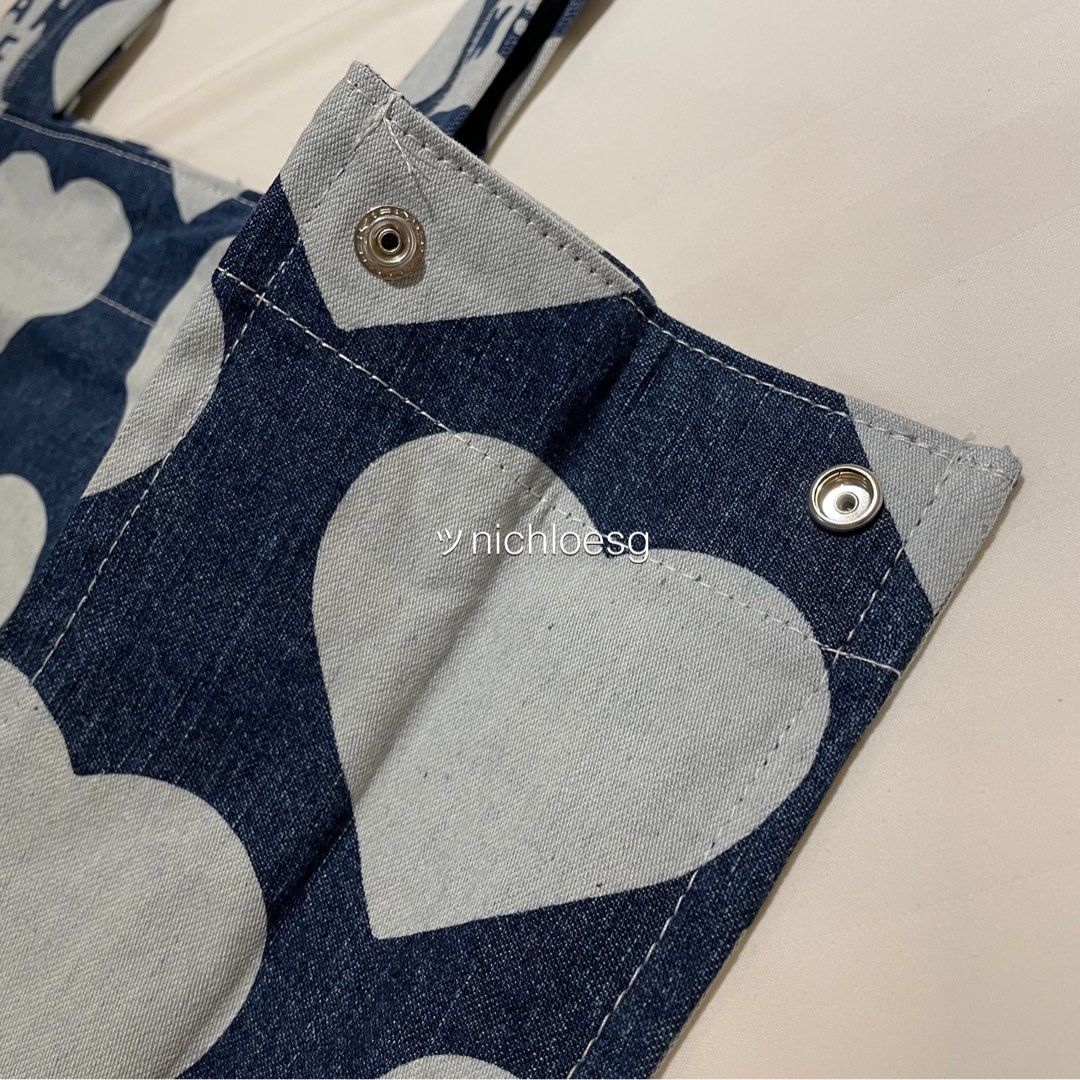 HUMAN MADE HEART DENIM TOTE, Men's Fashion, Bags, Sling Bags on