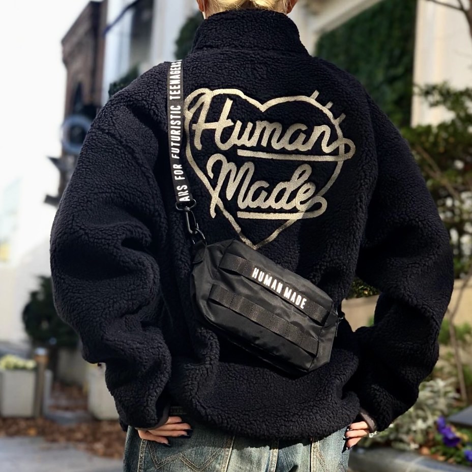 HUMAN MADE Military Pouch #1 Black ショルダー 返品交換不可 メンズ ...