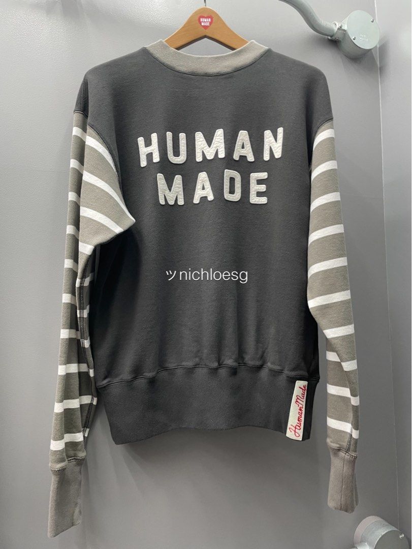HUMAN MADE Striped Sleeve Sweatshirt