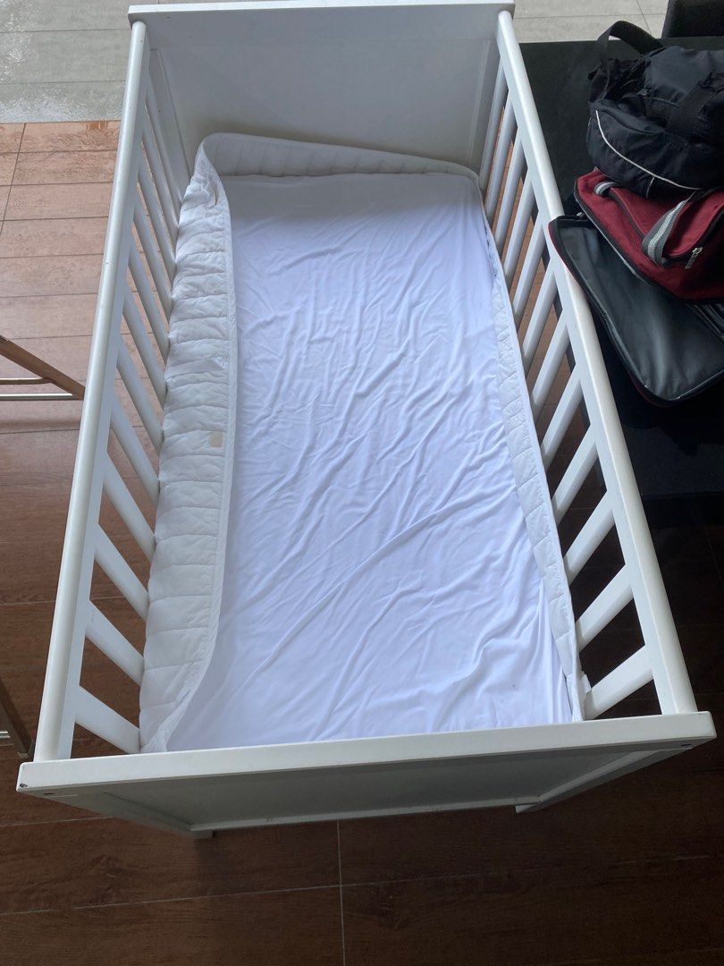IKEA baby cot white, Babies & Kids, Baby Nursery & Kids Furniture, Cots
