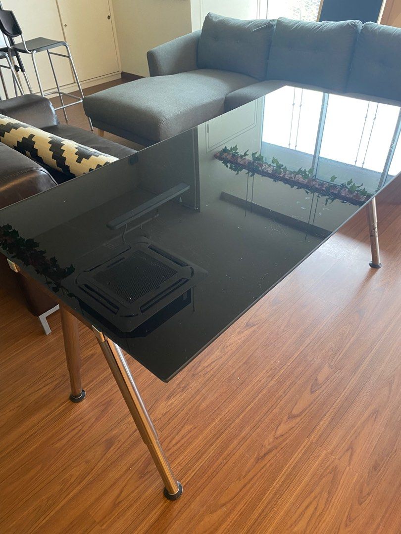 IKEA GALANT Glass Table, Furniture & Home Living, Furniture, Tables