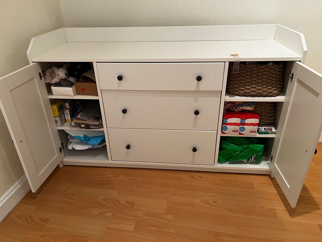 IKEA hauga sideboard, 傢俬＆家居, 傢俬, 書櫃、櫃子及架 Carousell