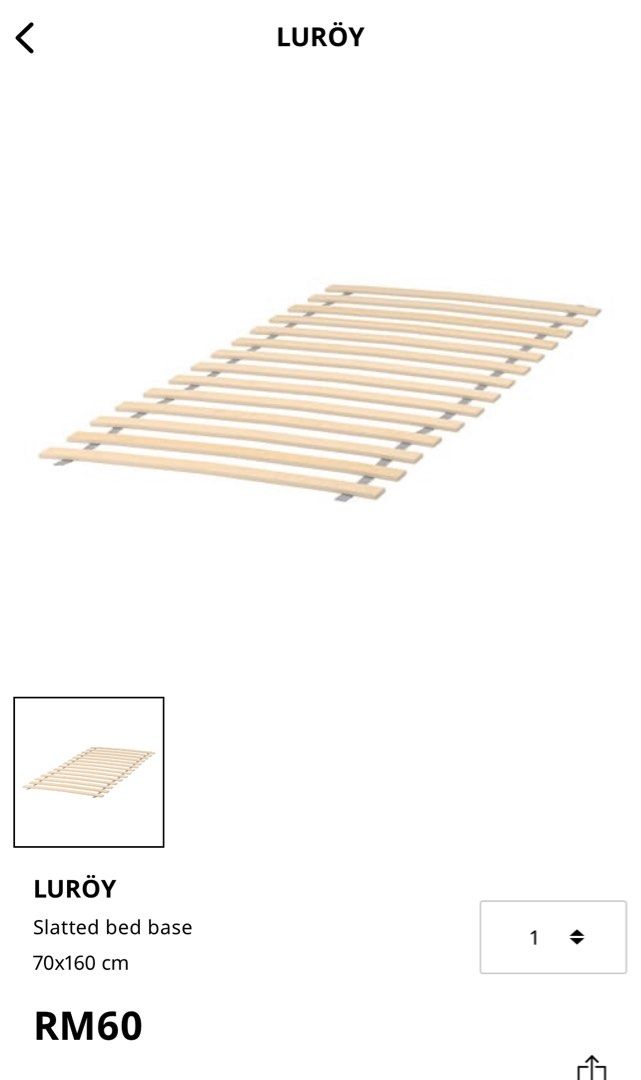 uitsterven Herhaal schuur Ikea Luroy 70x160 cm, Furniture & Home Living, Bedding & Towels on Carousell