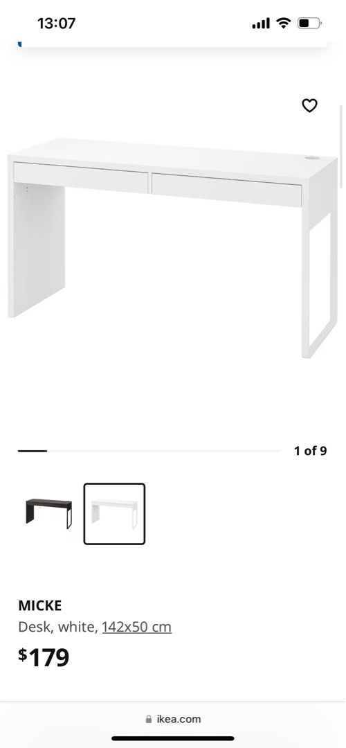 IKEA Micke Desk, Furniture & Home Living, Furniture, Tables & Sets on