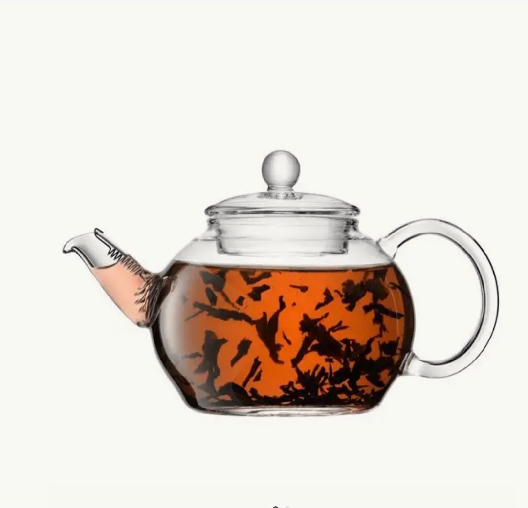 JING Glass TwoCup Teapot, Furniture & Home Living, Kitchenware
