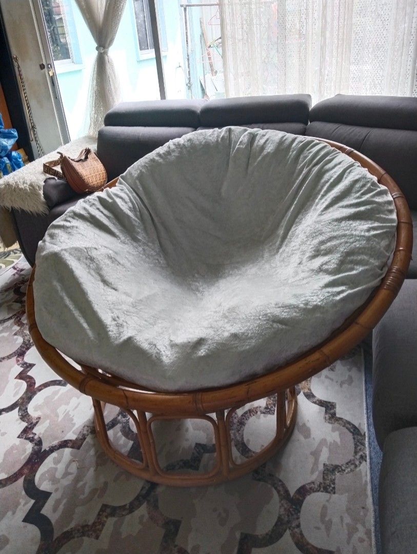 BIG Kerusi Rotan bulat minimalis, Furniture & Home Living, Furniture