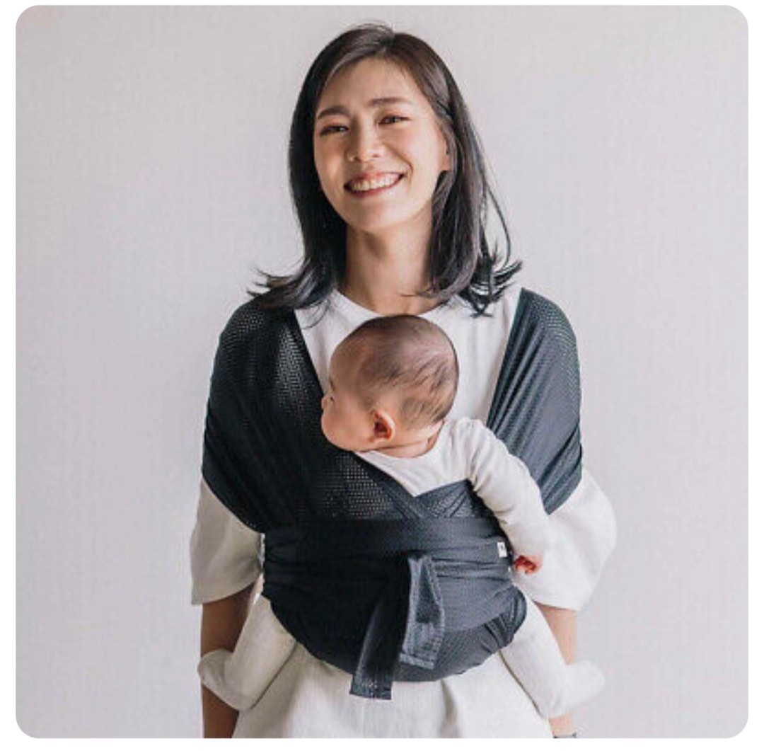 Konny Baby Carrier Mesh in Charcoal Grey, Babies & Kids, Going Out